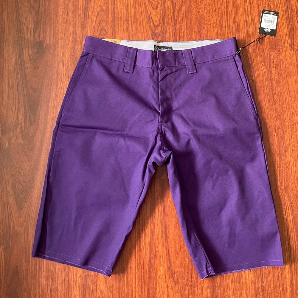 Rock smith purple chino shorts Sz 30 NWT